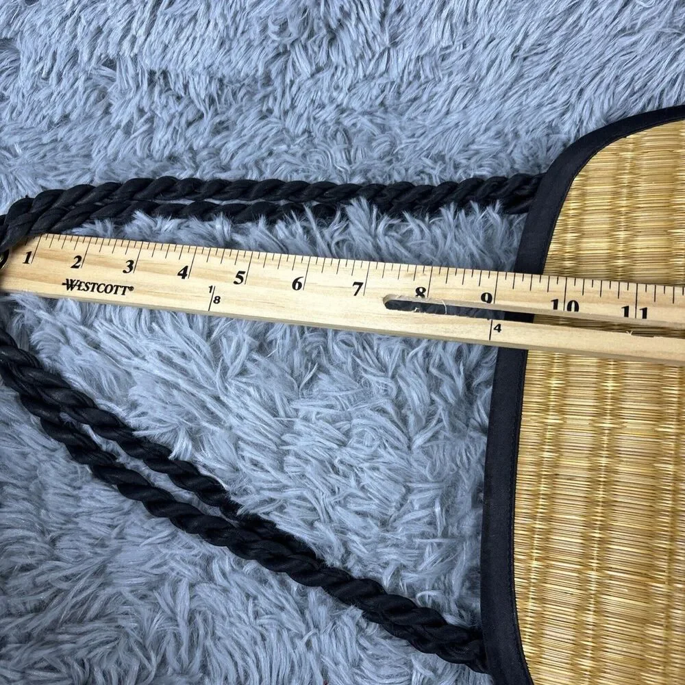 Sea Grass Woven Purse Saraye Tatami‎ Beige Green Straw Satchel Zipper Clamshell